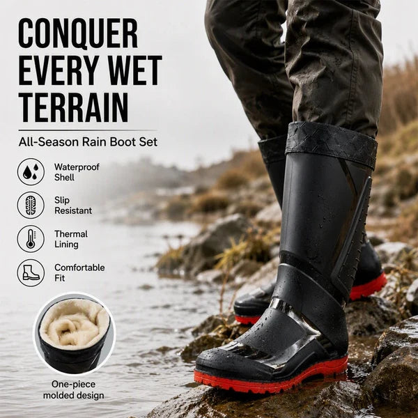 Men's High-Top Waterproof Rain Boots