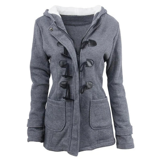 Women's Hooded Toggle-Front Jacket