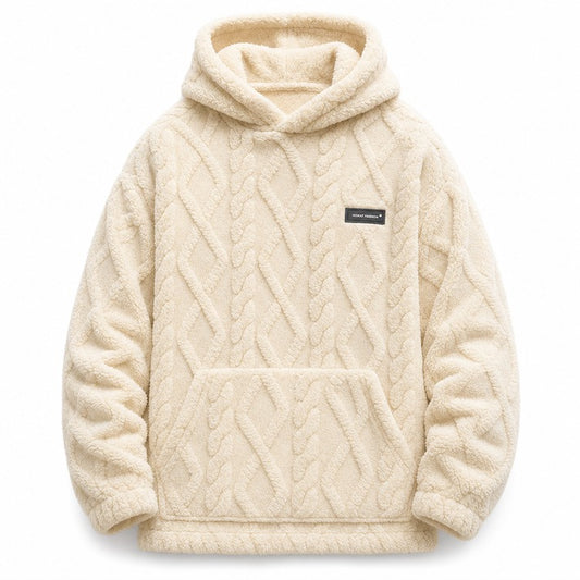 Men's Textured Hooded Pullover