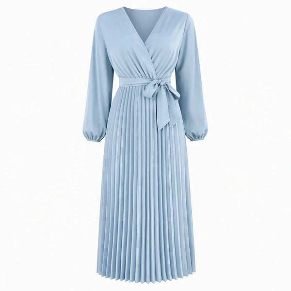 Women's Pleated Wrap Dress