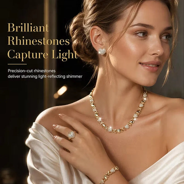 Women’s Heart Detail Jewelry Set