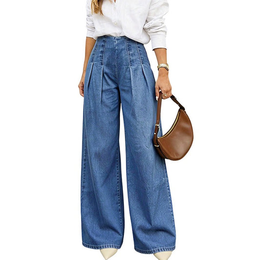 Women's High-Waisted Wide-Leg Jeans