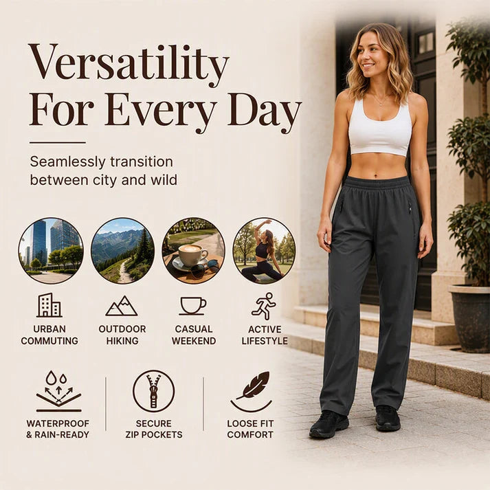 Women's Casual Zipper Pocket Pants