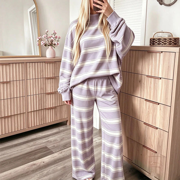 Women's Striped Lounge Set