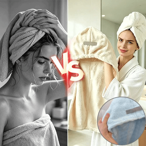 Women's Hooded Hair Wrap Towel