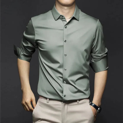 Men's Long Sleeve Button-Up Dress Shirt