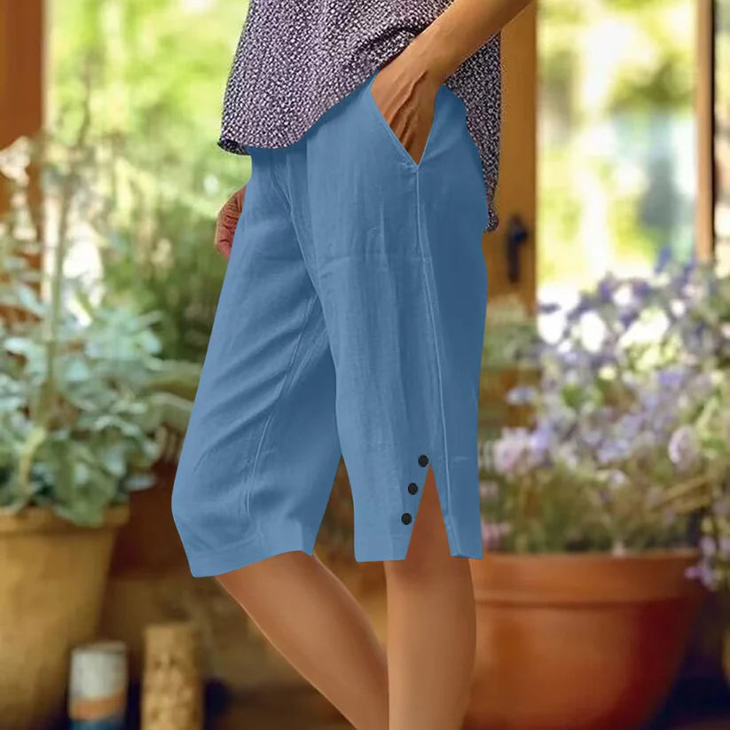 Women's Casual Pocket Capri Pants