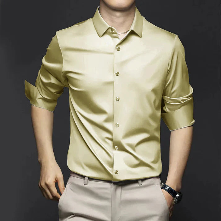 Men's Long Sleeve Button-Up Dress Shirt
