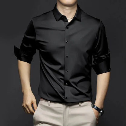 Men's Long Sleeve Button-Up Dress Shirt