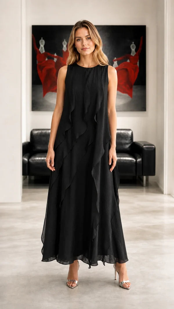 Women's Cascading Ruffle Dress