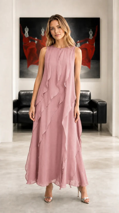 Women's Cascading Ruffle Dress