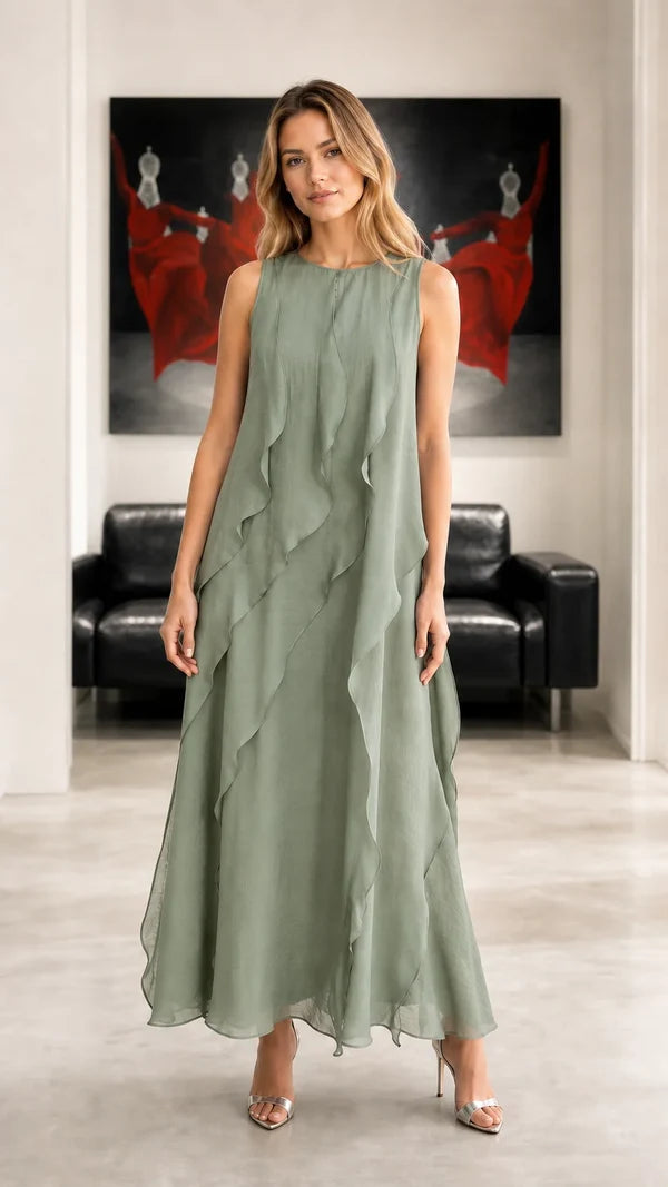 Women's Cascading Ruffle Dress