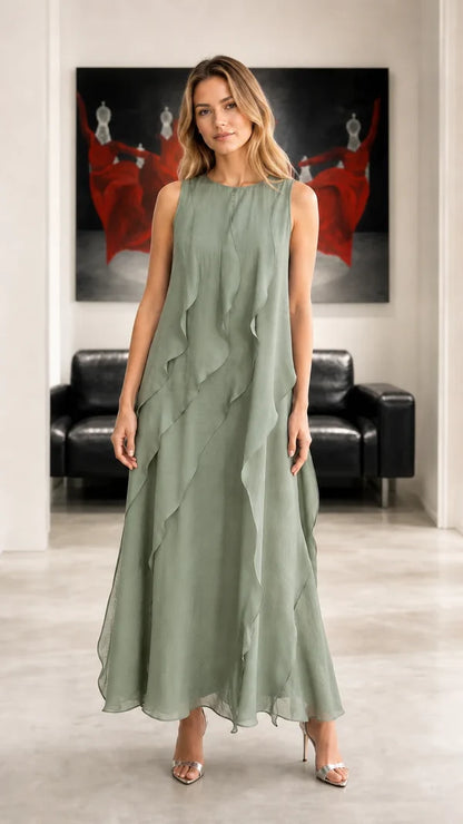Women's Cascading Ruffle Dress