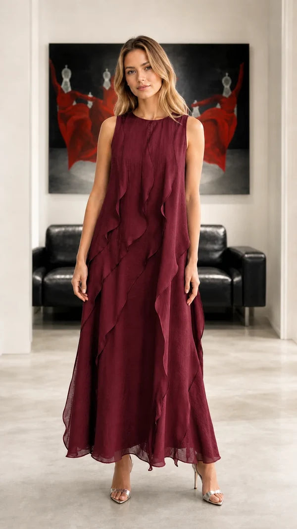 Women's Cascading Ruffle Dress