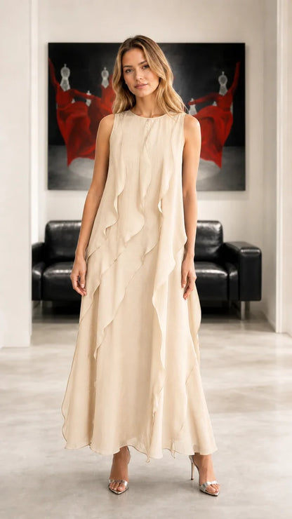 Women's Cascading Ruffle Dress