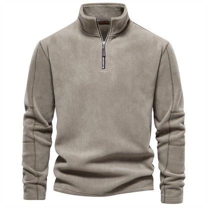Men's Half-Zip Stand-Collar Pullover