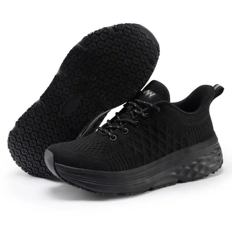 Women's Lace-Up Knit Sneakers