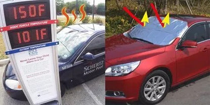 Car Windshield Cover with Side Mirror Panels