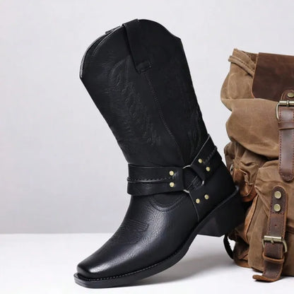 Men's Embossed Tall Boots