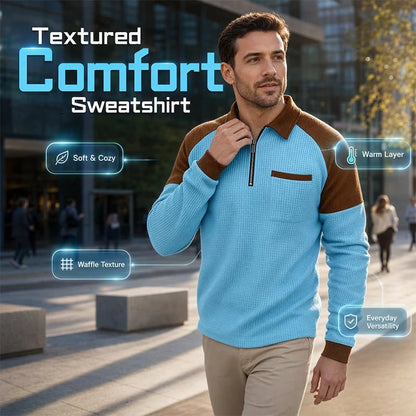 Men's Textured Quarter-Zip Pullover