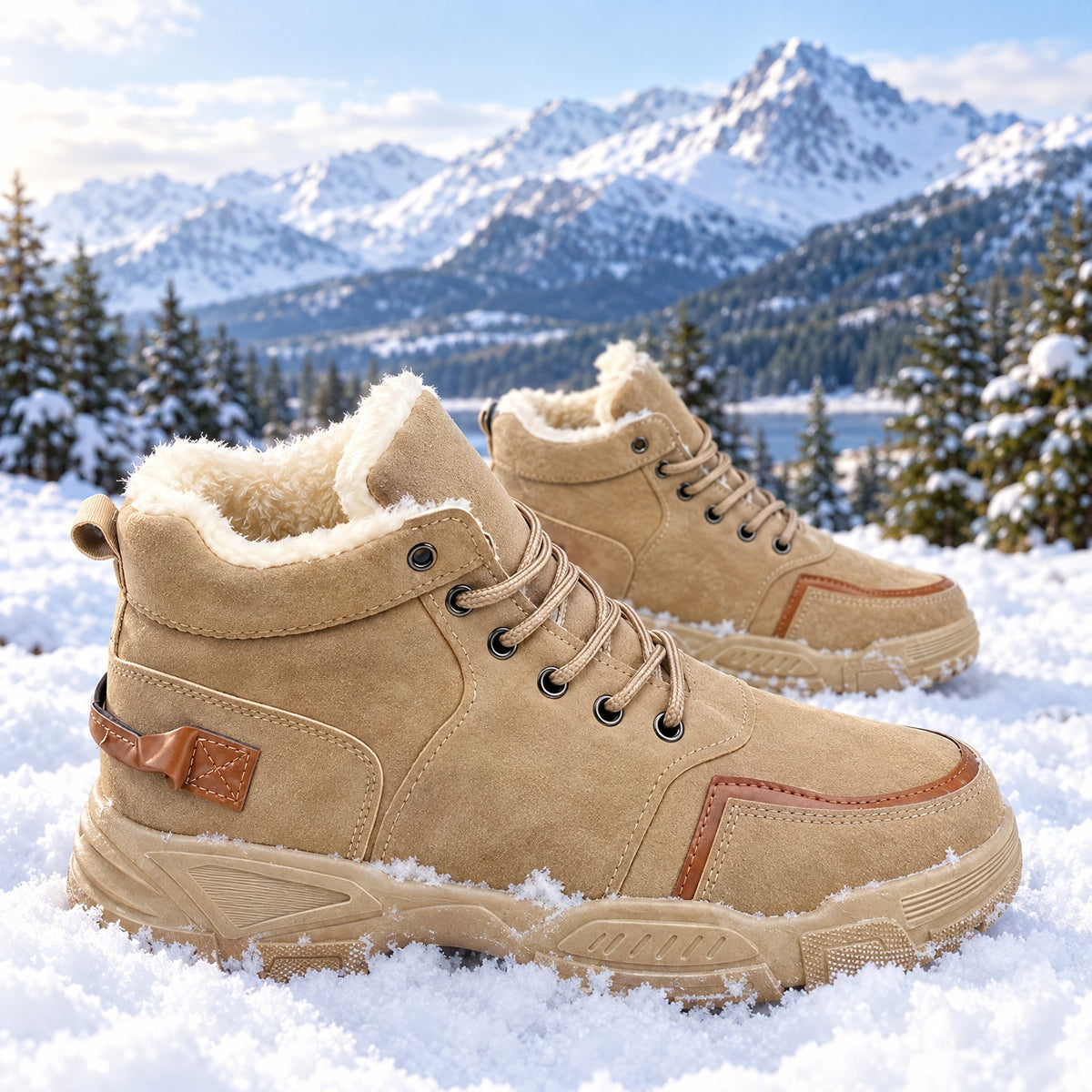 Men's Lace-Up High-Top Boots