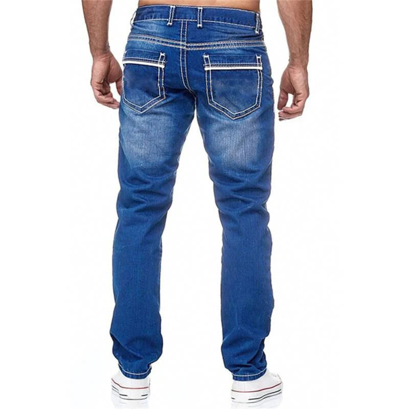 Men's Straight Leg Double Stitch Jeans