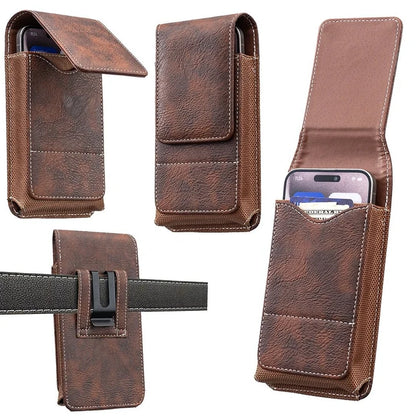 Men's Belt Clip Cell Phone Holster Pouch with Card Pocket