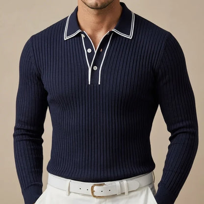 Men’s Ribbed Polo Shirt