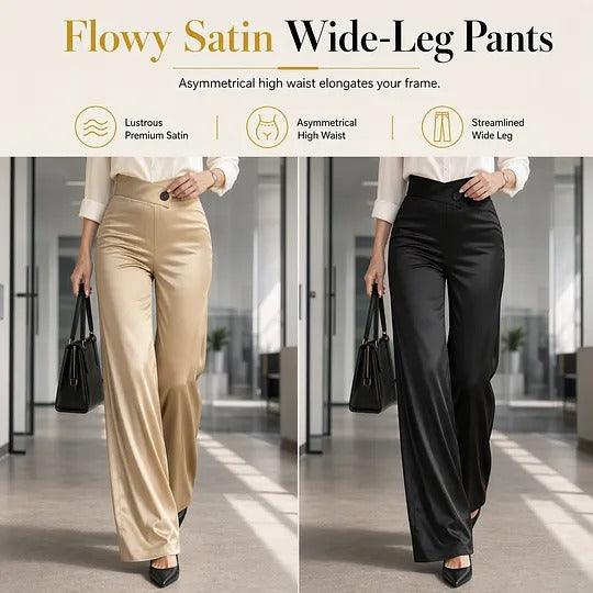 Women's High-Waisted Wide-Leg Pants