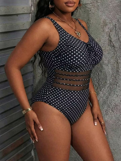 Women's Polka Dot One-Piece Swimsuit