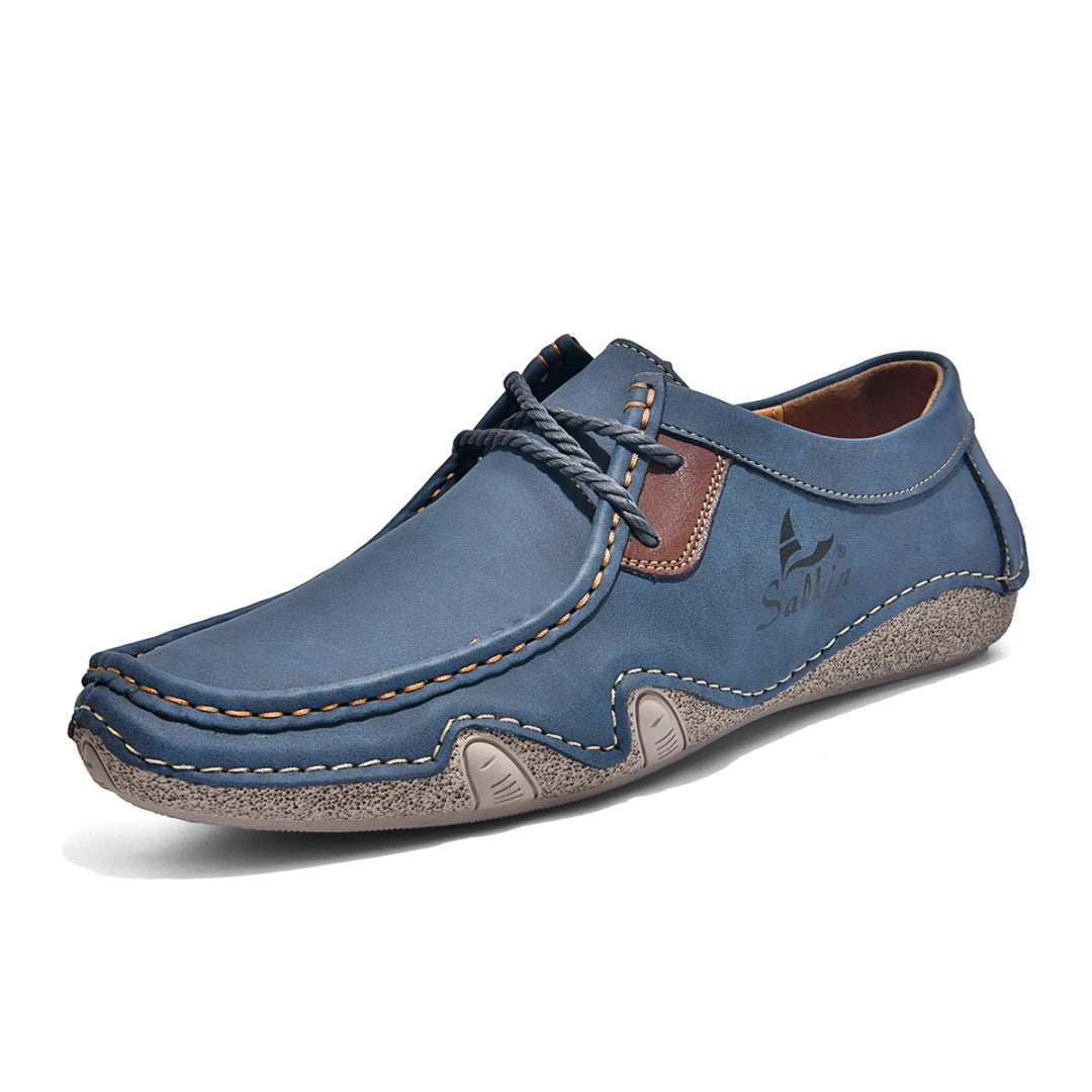 Men's Stitched Lace-Up Casual Shoes