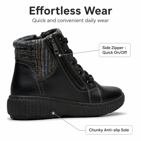 Women's Lace-Up Wedge Ankle Boots