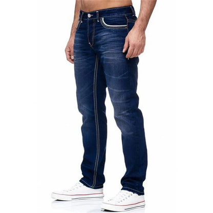 Men's Straight Leg Double Stitch Jeans