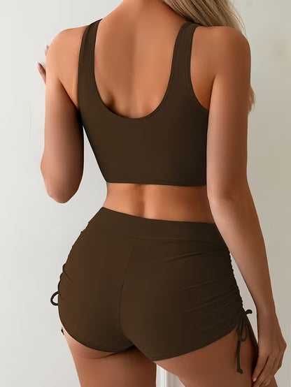 Women's Twist Front Tankini Set
