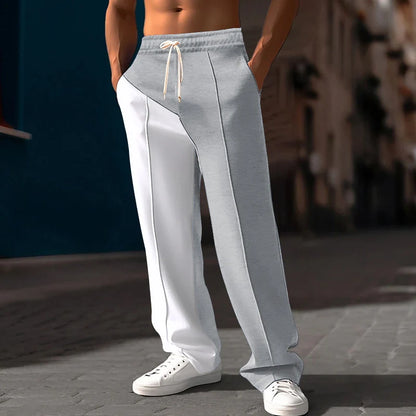 Men's Color-Block Straight-Leg Pants