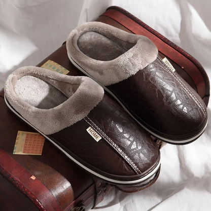 Unisex Plush Lined Slip-On Slippers