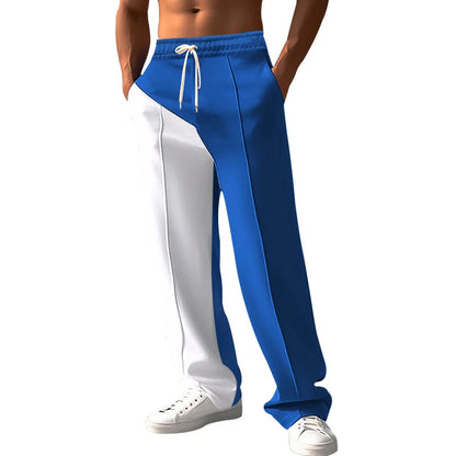 Men's Color-Block Straight-Leg Pants