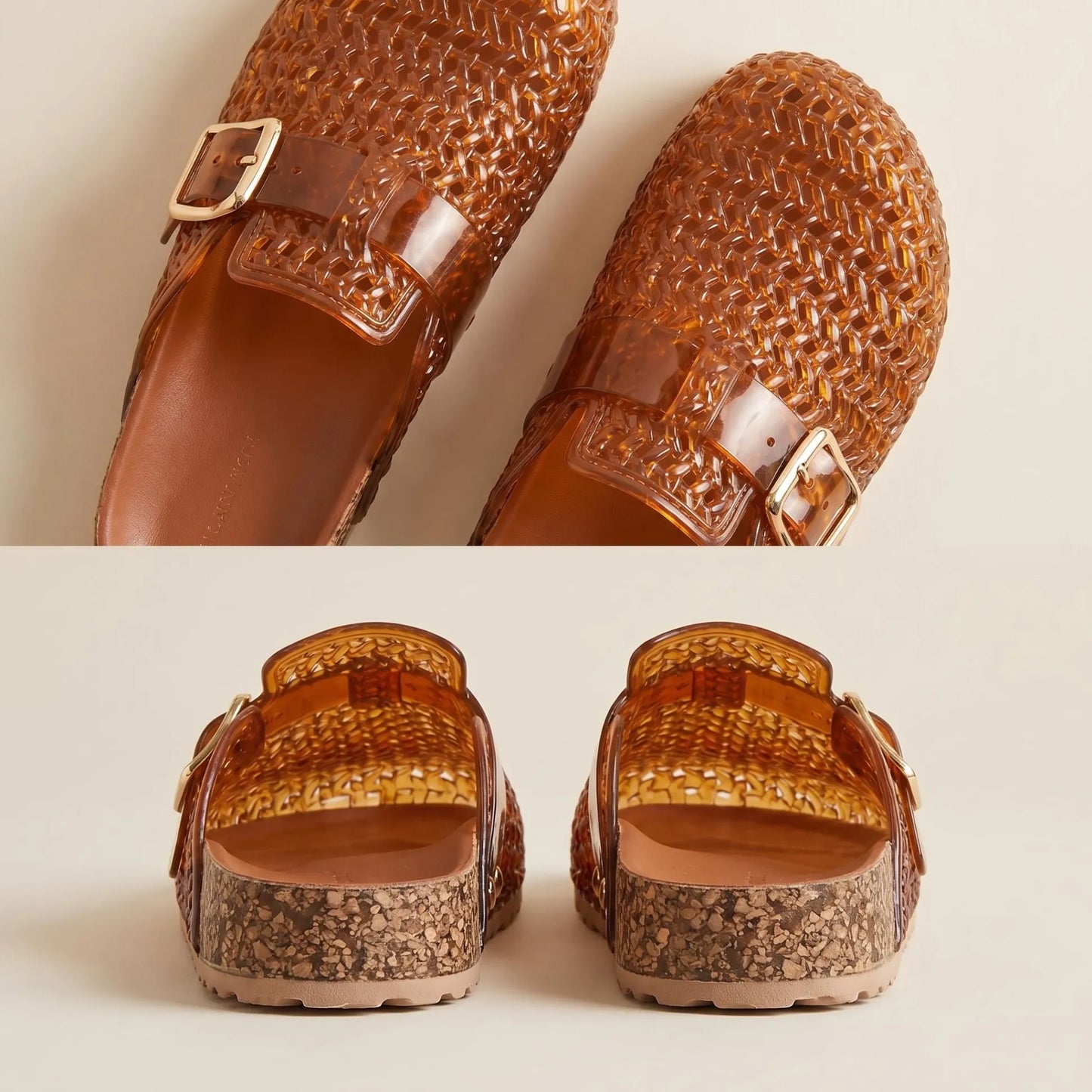 Women's Woven Jelly Slip-On Mules