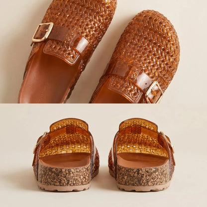 Women's Woven Jelly Slip-On Mules