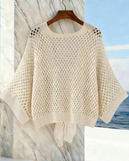 Women's Tie-Front Open Knit Cardigan