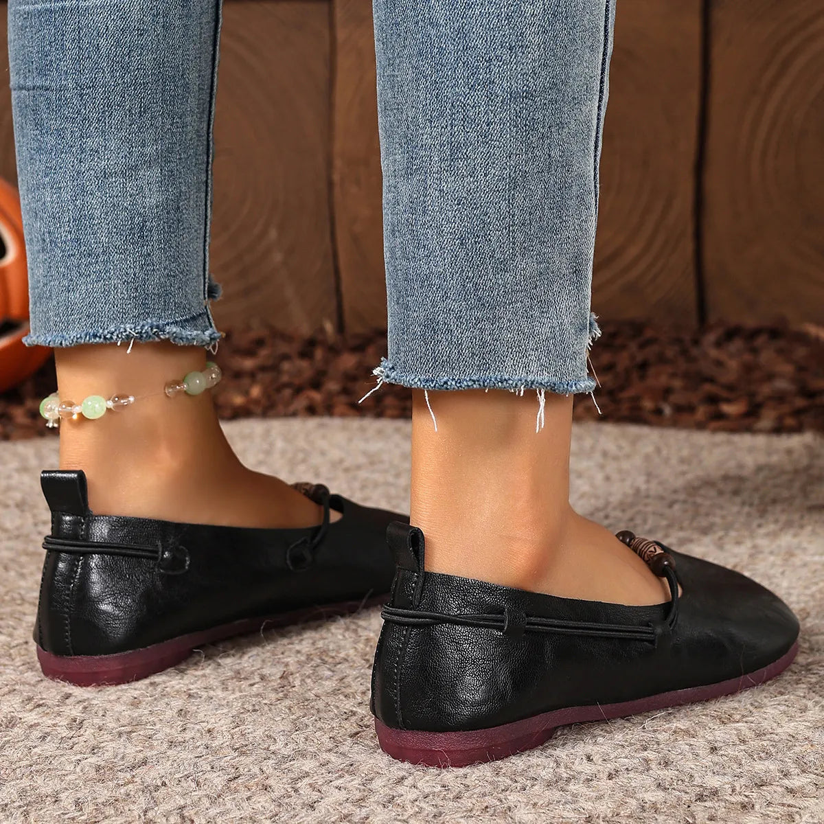Women's Beaded Mary Jane Flats
