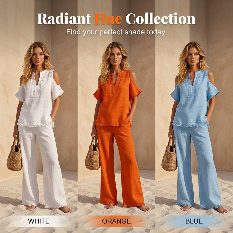Women's Cold Shoulder Two-Piece Lounge Set