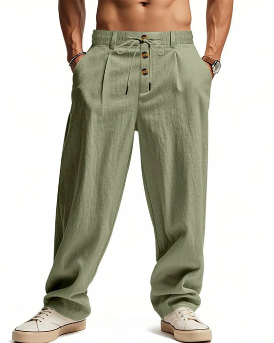 Men’s Casual Drawstring Straight Leg Pants