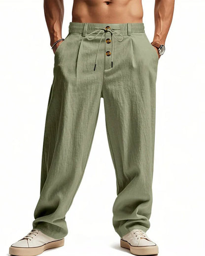 Men’s Casual Drawstring Straight Leg Pants