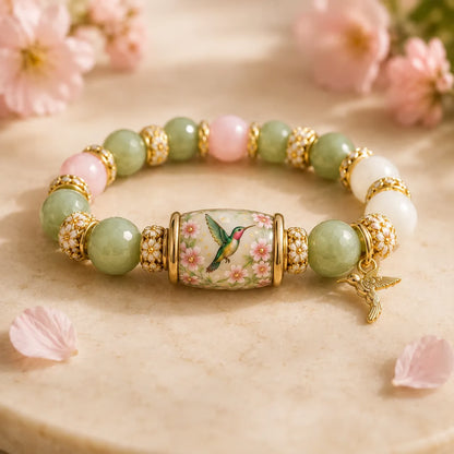 Handmade Hummingbird Beaded Bracelet