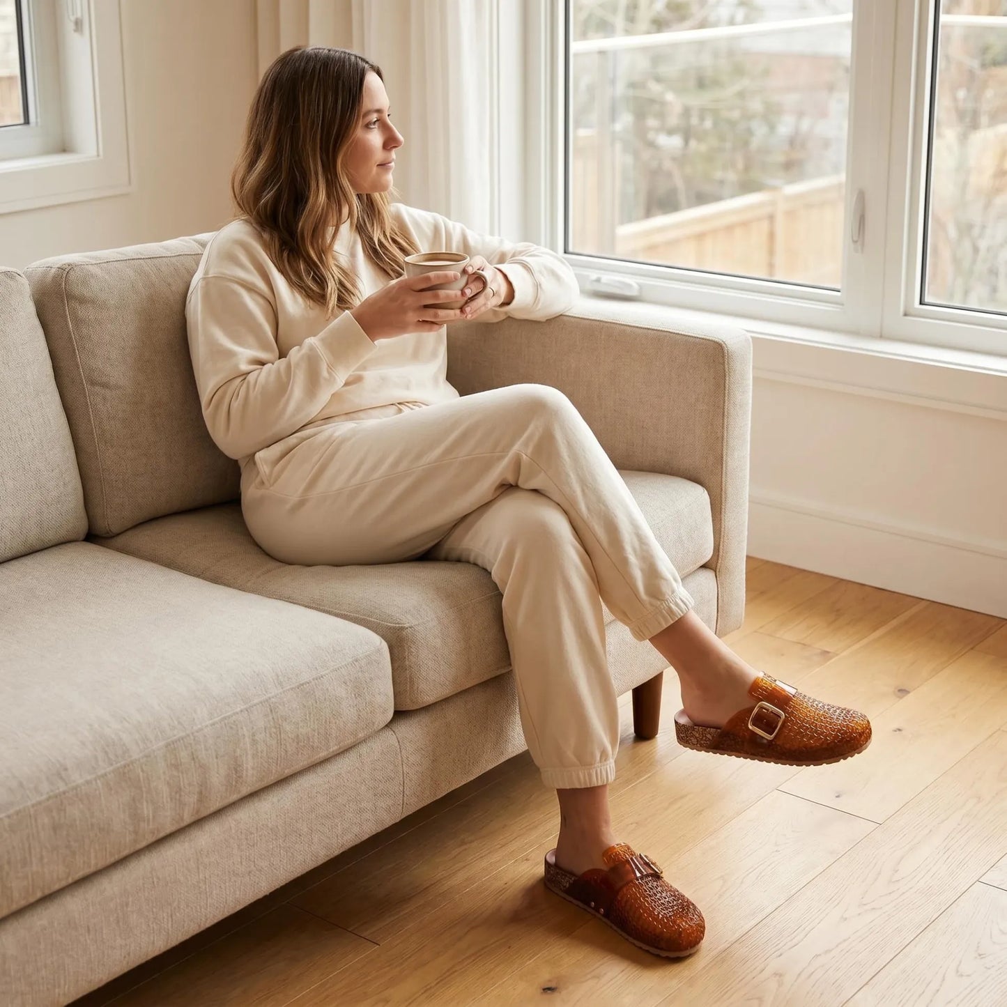 Women's Woven Jelly Slip-On Mules