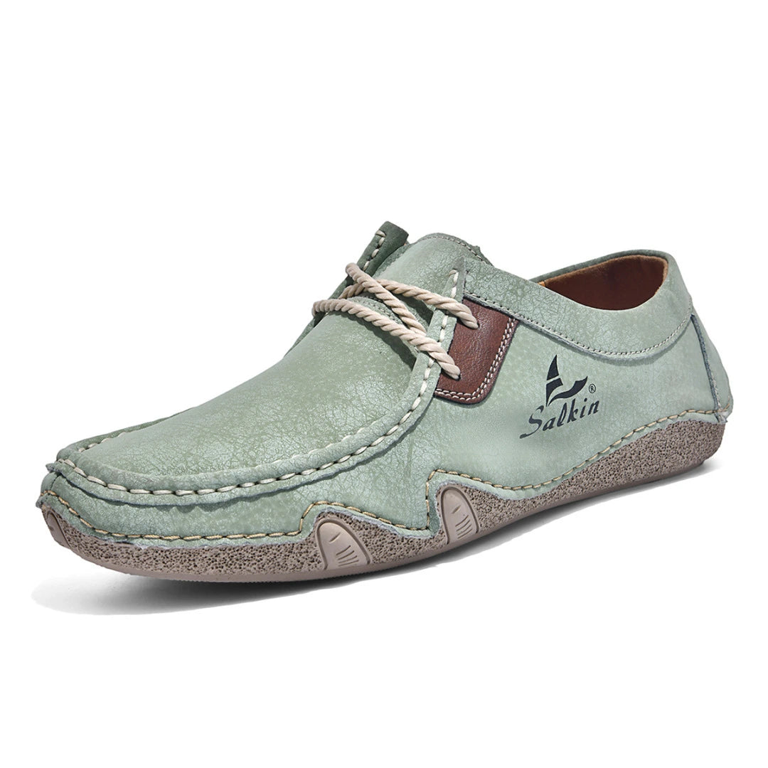 Men's Stitched Lace-Up Casual Shoes
