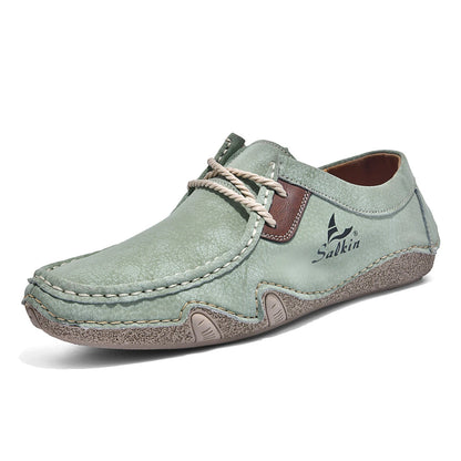 Men's Stitched Lace-Up Casual Shoes
