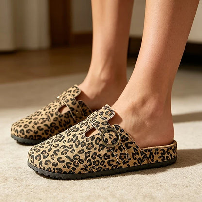 Women’s Leopard Print Casual Mules