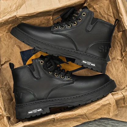 Men's High-Top Lace-Up Boots